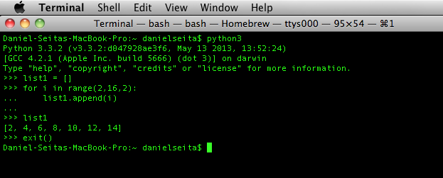 how to use python on mac terminal